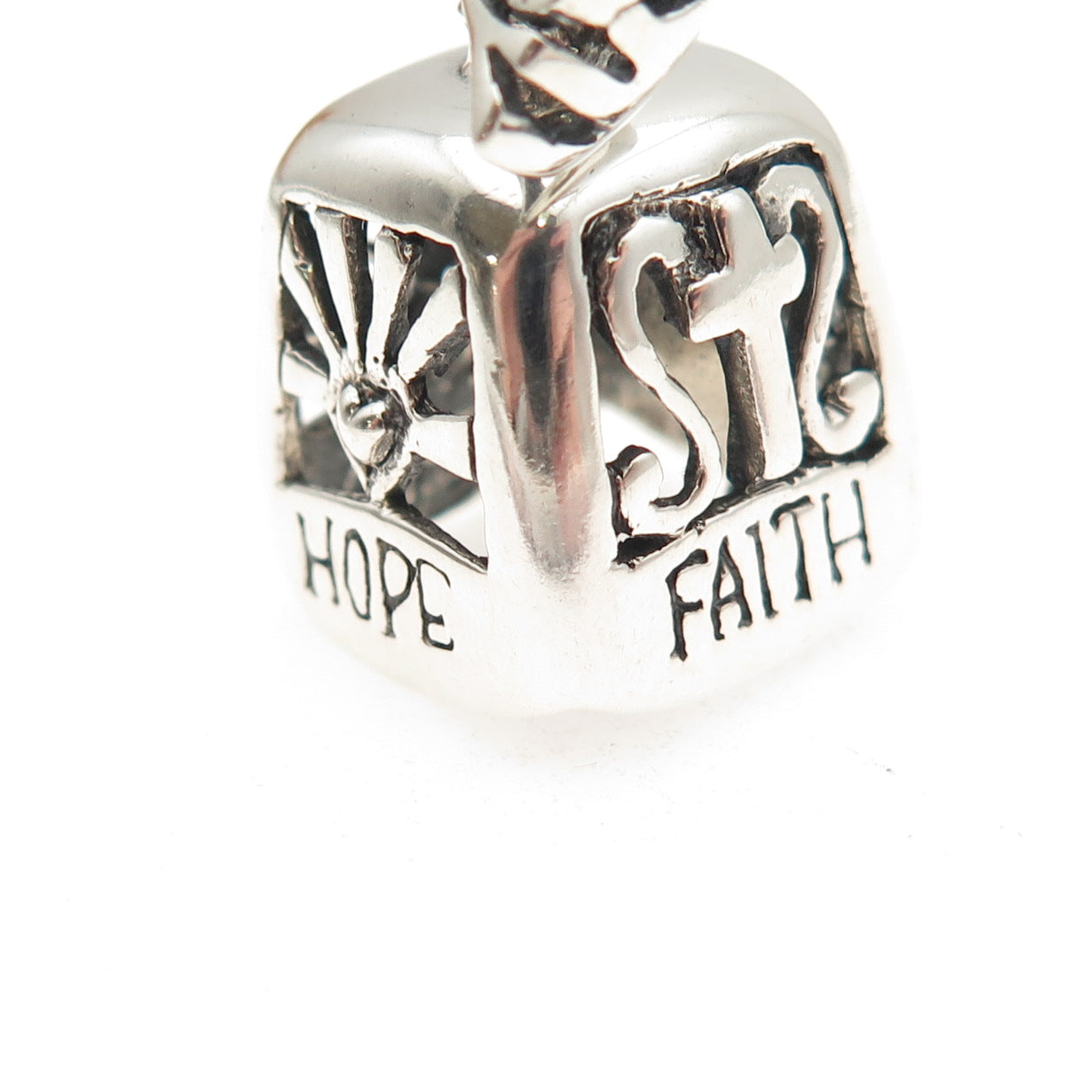 The Bell Collection 925 Sterling Silver Vintage Harmony Bell 3D Charm Pendant