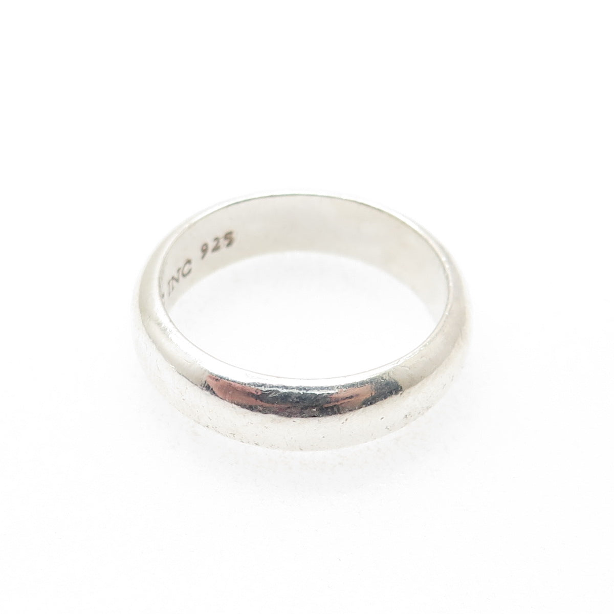 NLP TNC INC 925 Sterling Silver Vintage Classic Wedding Band Ring Size 9.75