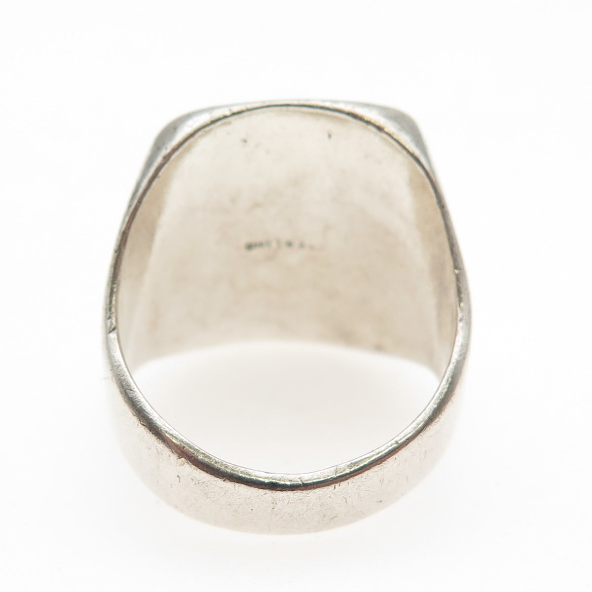 925 Sterling Silver Antique Phillip Royal Coat of Arms Signet Ring Size 8.75