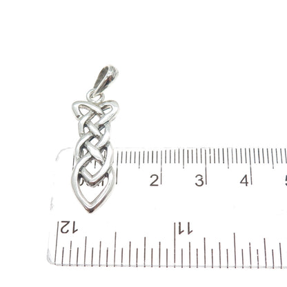 925 Sterling Silver Vintage Celtic Trinity Knot Charm Pendant