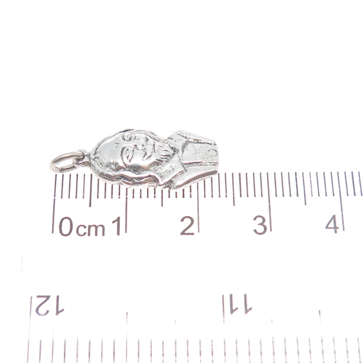 925 Sterling Silver Vintage William Shakespeare Minimalist Charm Pendant