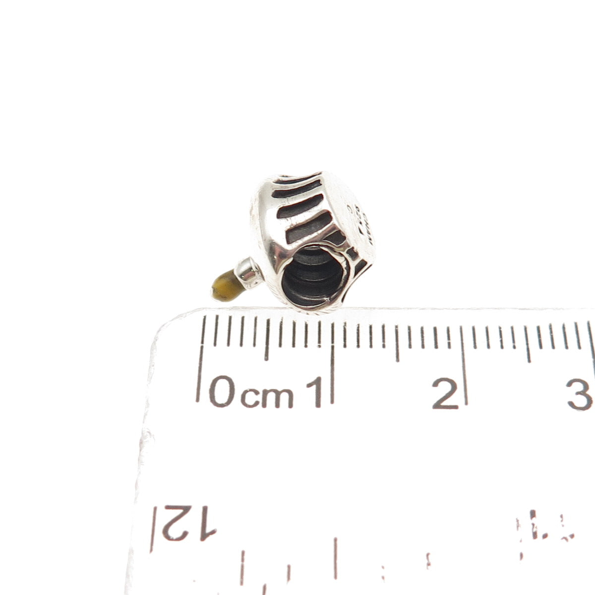 Chamilia 925 Sterling Silver Enamel Birthday Cupcake Slide Bead Charm
