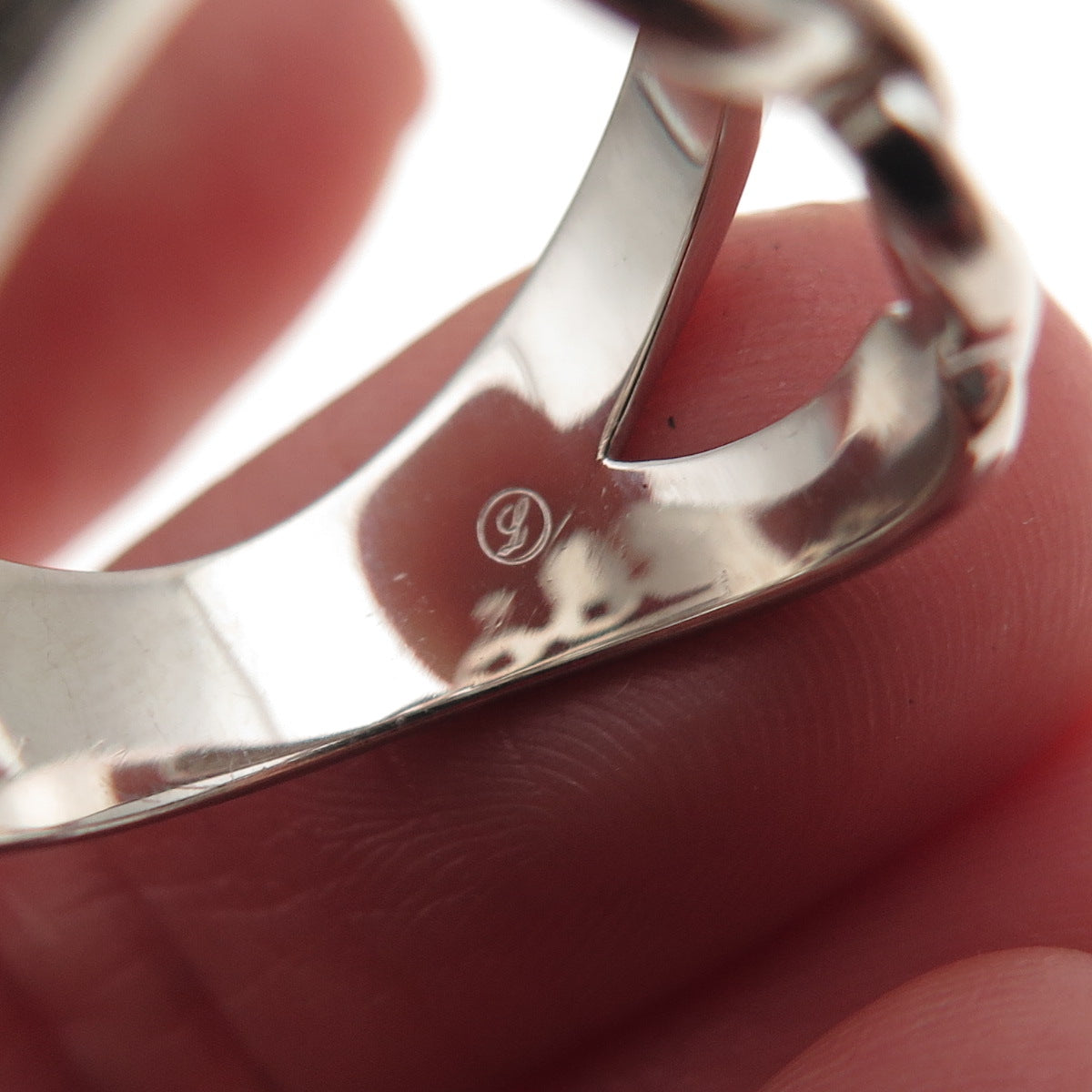 925 Sterling Silver Round-Cut C Z Multi-Chain Crisscross Ring Size 8.25