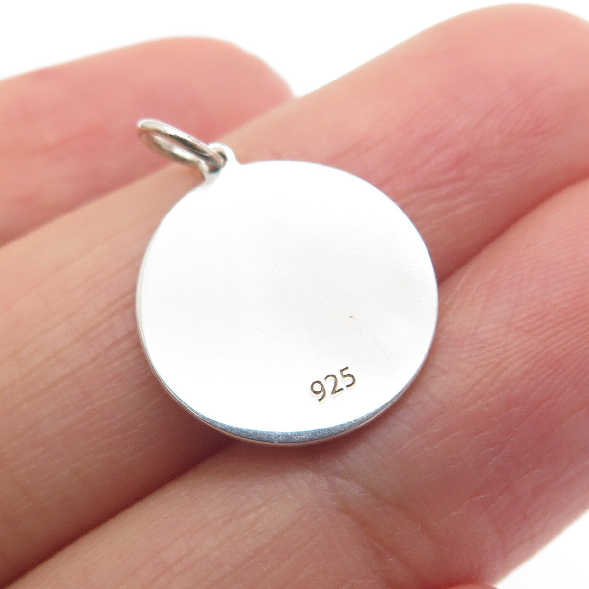 925 Sterling Silver Yellow Enamel Number 4 Lucky Dice Minimalist Charm Pendant