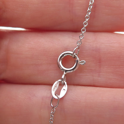 925 Sterling Silver Italy Round-Cut C Z Trinity Cable Chain Necklace 18"