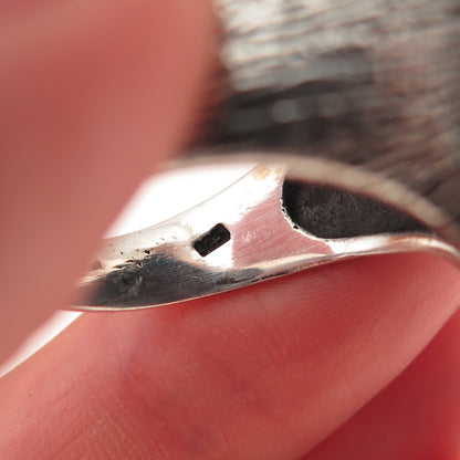 925 Sterling Silver Vintage Puma Oxidized 3D Ring Size 11.5