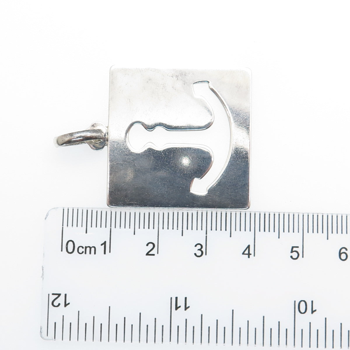 UNOAERRE 800 Silver Vintage Italy Anchor Charm Pendant