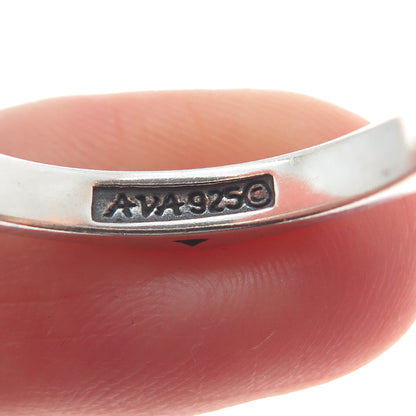 AVA YETTER 925 Sterling Vintage Southwestern Turquoise Stackable Ring Size 10.25