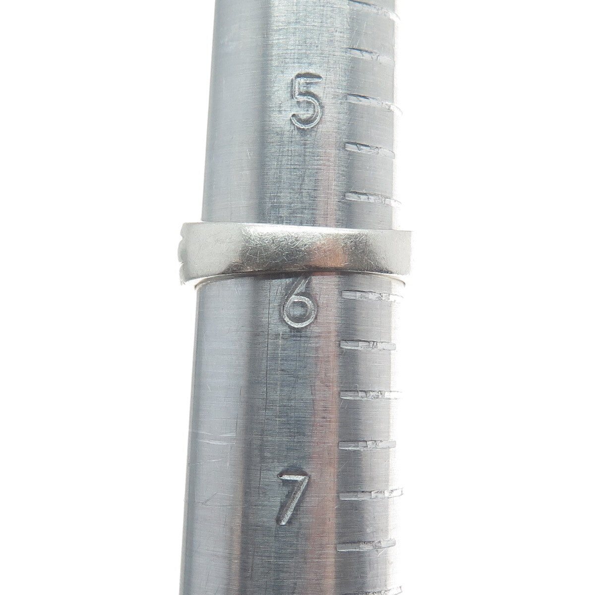 925 Sterling Silver Vintage Modernist 3-Row Wavy Ring Size 6
