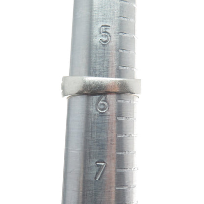 925 Sterling Silver Vintage Modernist 3-Row Wavy Ring Size 6