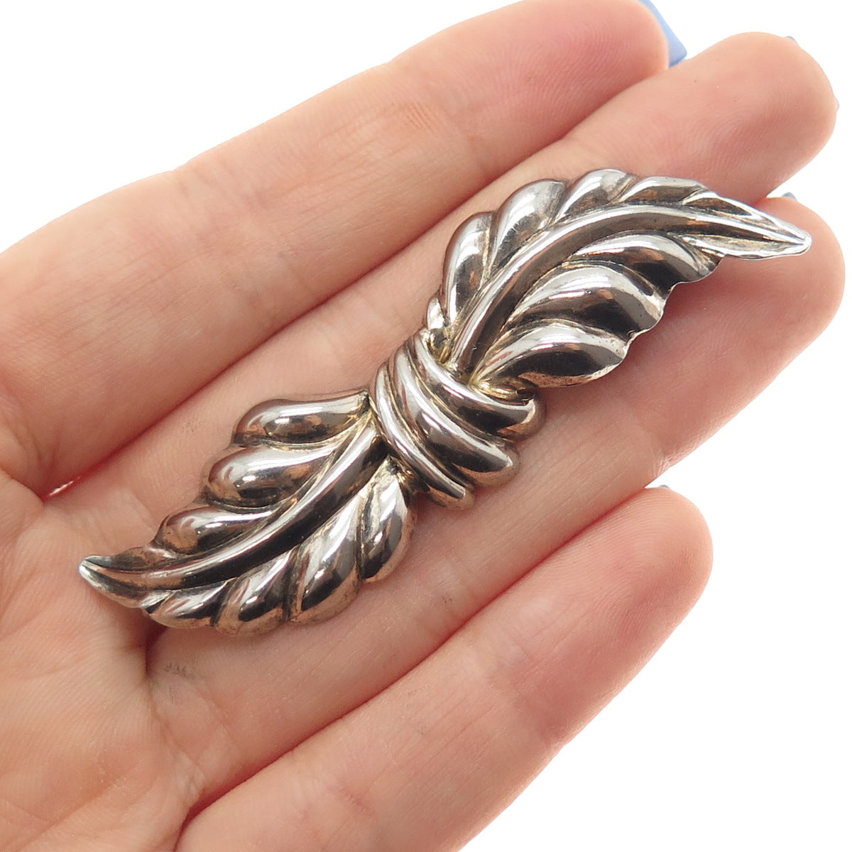 BOND BOYD 925 Sterling Silver Gold Plated Vintage Floral Pin Brooch