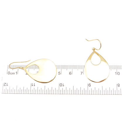925 Sterling Silver Gold Plated Teardrop Dangle Earrings