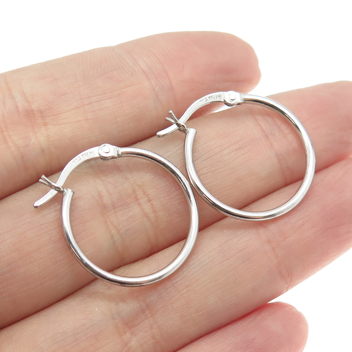 925 Sterling Silver Small Tube Hoop Earrings