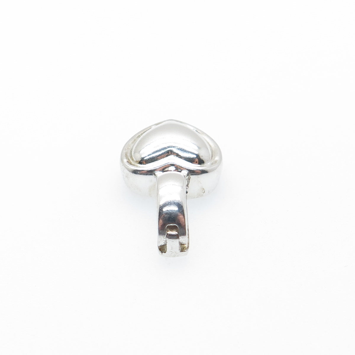 925 Sterling Silver Vintage Heart Minimalist Slide Charm Pendant