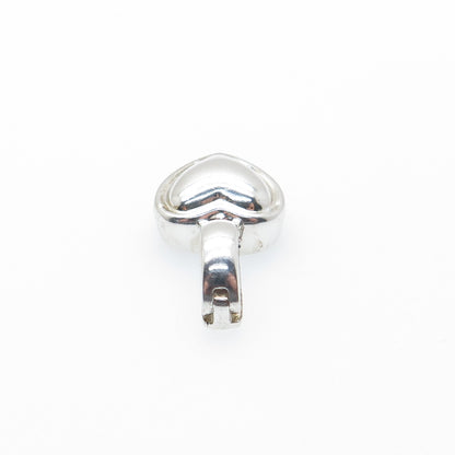 925 Sterling Silver Vintage Heart Minimalist Slide Charm Pendant