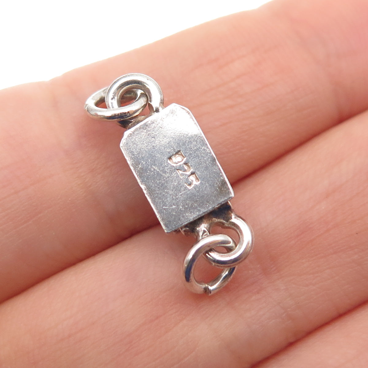 925 Sterling Silver Vintage Bracelet / Necklace Box Lock Clasp