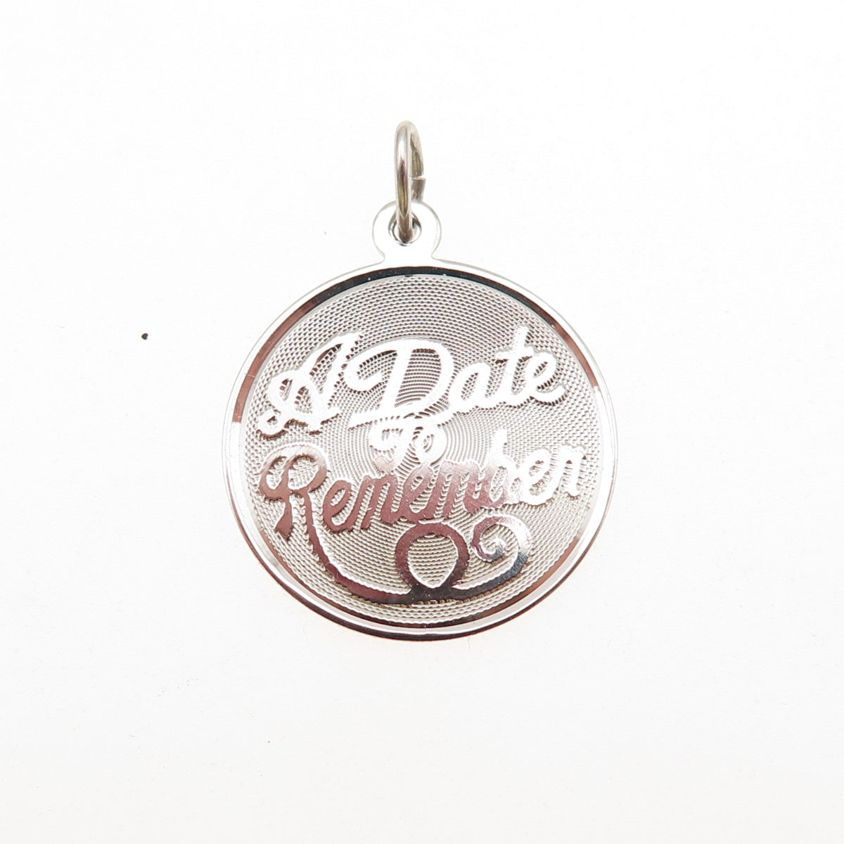 JAY POSON 925 Sterling Silver Vintage A Date To Remember Charm Pendant