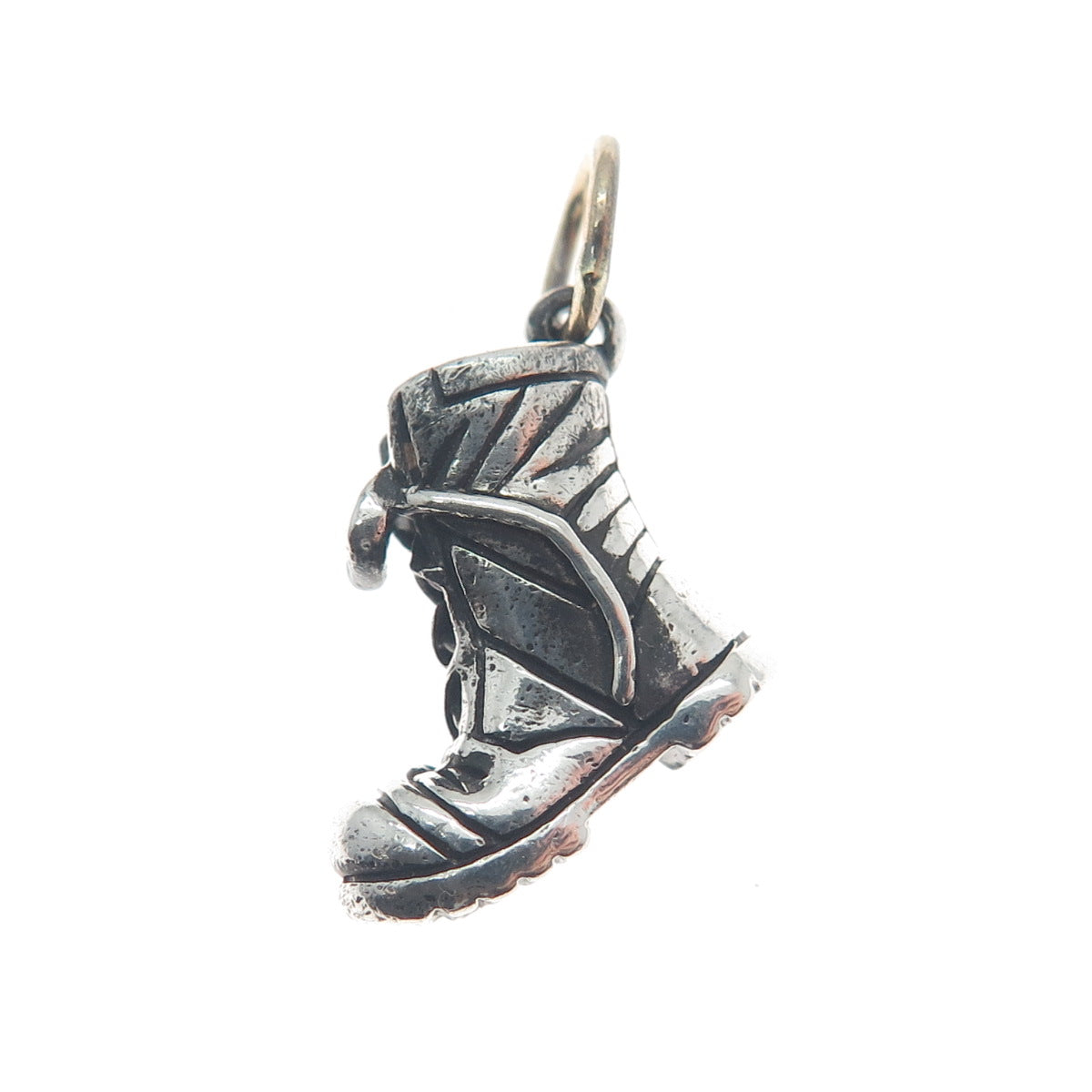 CABI 925 Sterling Silver 2-Tone Vintage Boot Minimalist Oxidized Charm Pendant