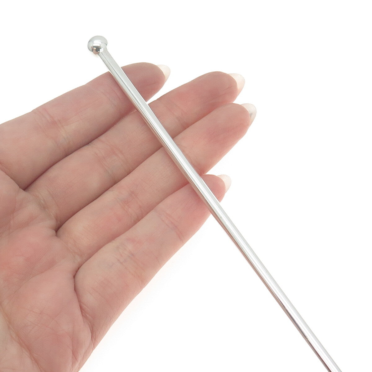 925 Sterling Silver Vintage Heart Cocktail Spoon Straw