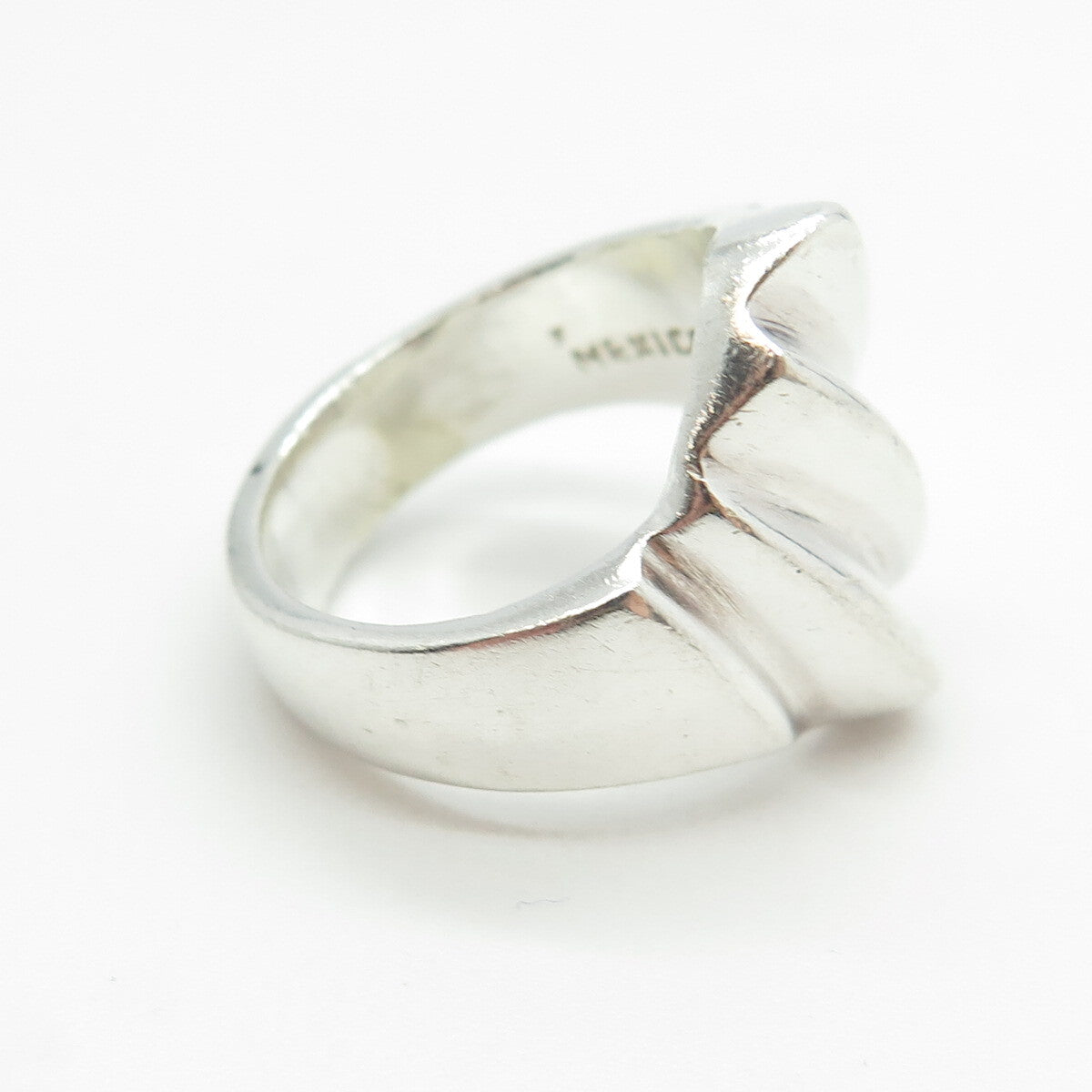 925 Sterling Silver Vintage Mexico Modernist Ring Size 6.5