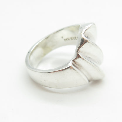 925 Sterling Silver Vintage Mexico Modernist Ring Size 6.5