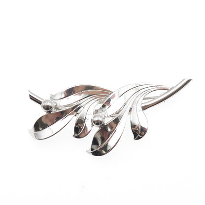 FORSTNER 925 Sterling Silver Vintage Modernist Floral Pin Brooch