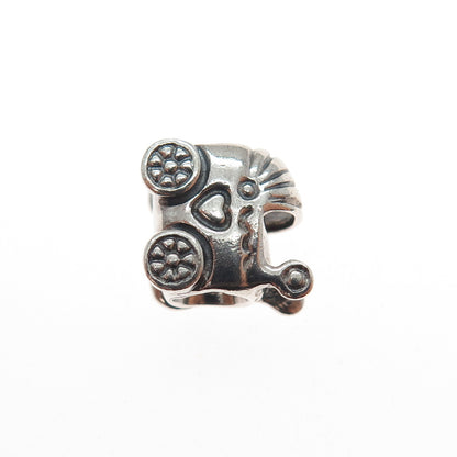 PANDORA 925 Sterling Silver Baby Carriage / Stroller Slide Bead Charm