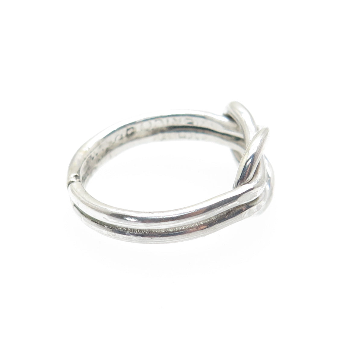 925 Sterling Silver Vintage Mexico Mariner Love Knot Ring Size 5