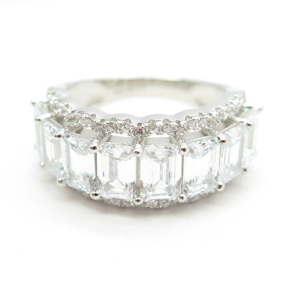 925 Sterling Silver Multi-C Z Ring Size 7