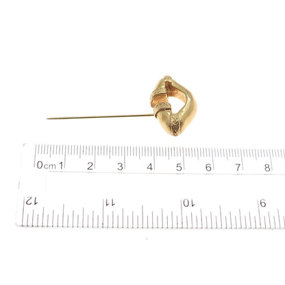 Gold Filled Vintage Horse Hoof For Good Luck Lapel Pin
