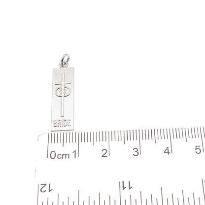 Antaya 925 Sterling Silver Vintage Bride Cross Charm Pendant