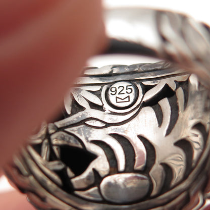 John Hardy 925 Sterling Silver Vintage Palu Macan Hammered Dome Ring Size 7.25