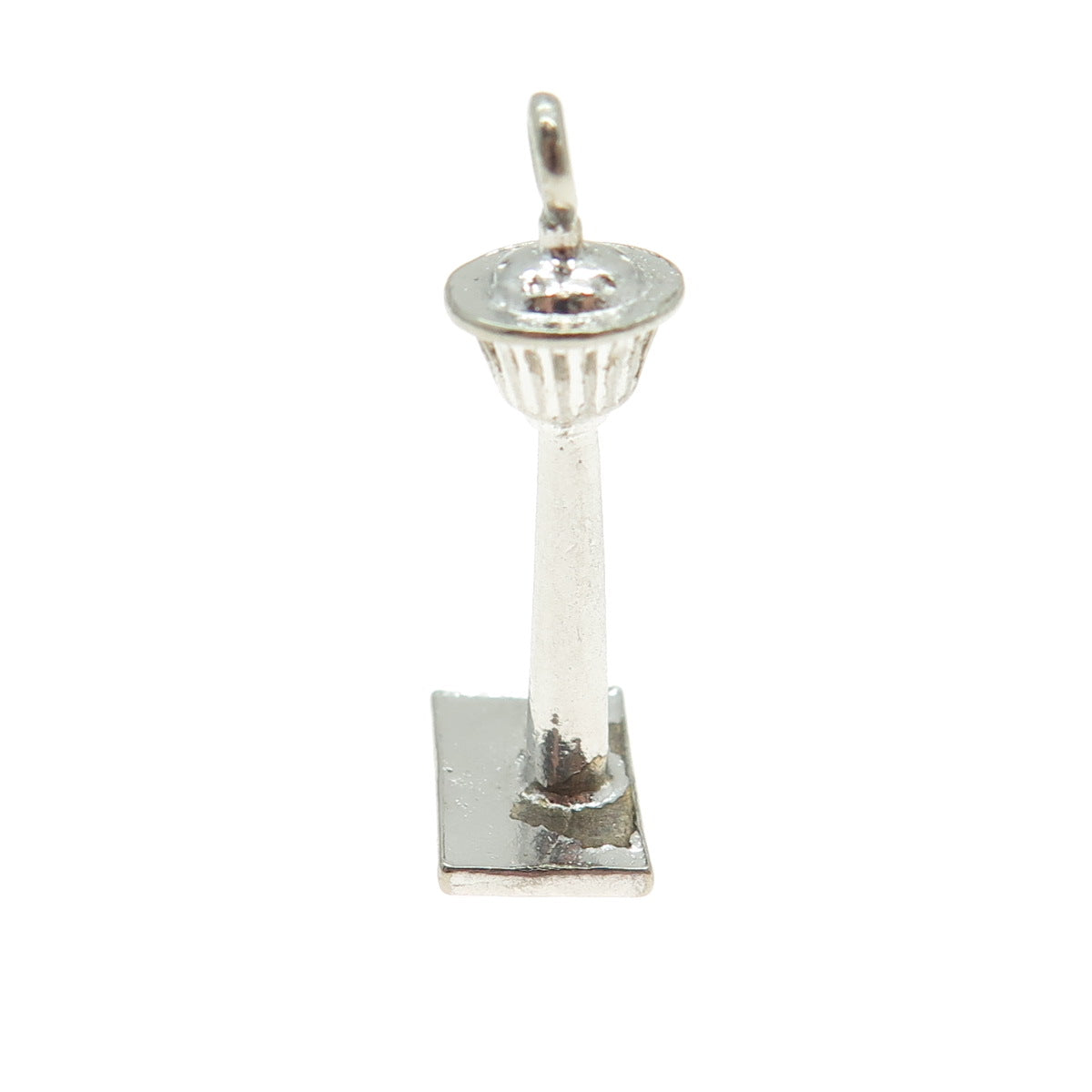 925 Sterling Silver Vintage Calgary Tower Charm Pendant