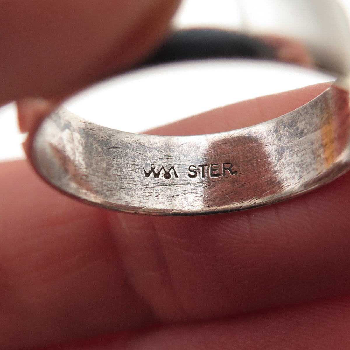 Wheeler Mfg 925 Sterling Silver Vintage Classic Wedding Band Ring Size 8