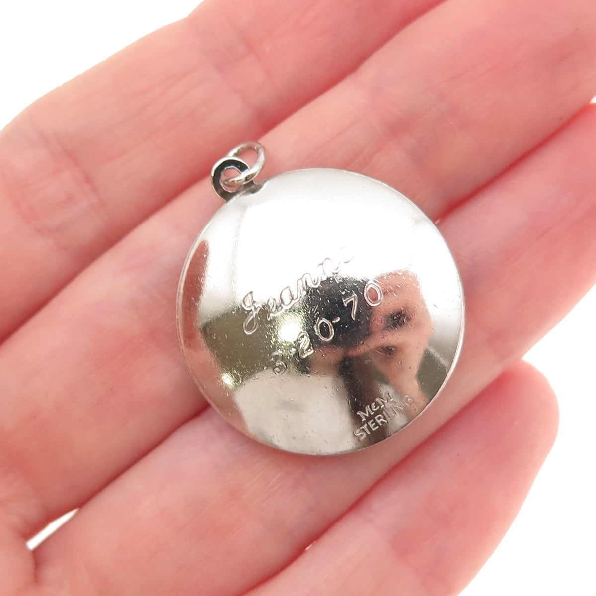 Mark Mercy 925 Sterling Silver Vintage Rhinestone Happy Birthday Charm Pendant