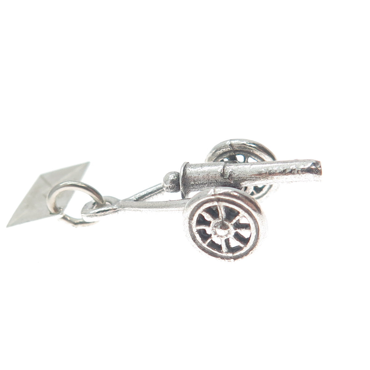 BELL TRADING POST 925 Sterling Silver Antique Cannon Military Mini Charm Pendant