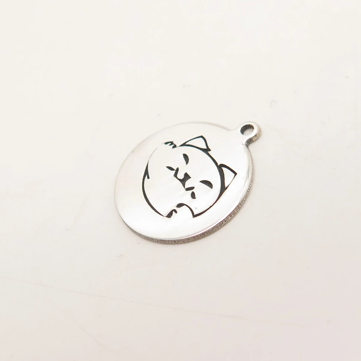 925 Sterling Silver USA Two In Town Waving Shiba Inu Dog Charm Pendant