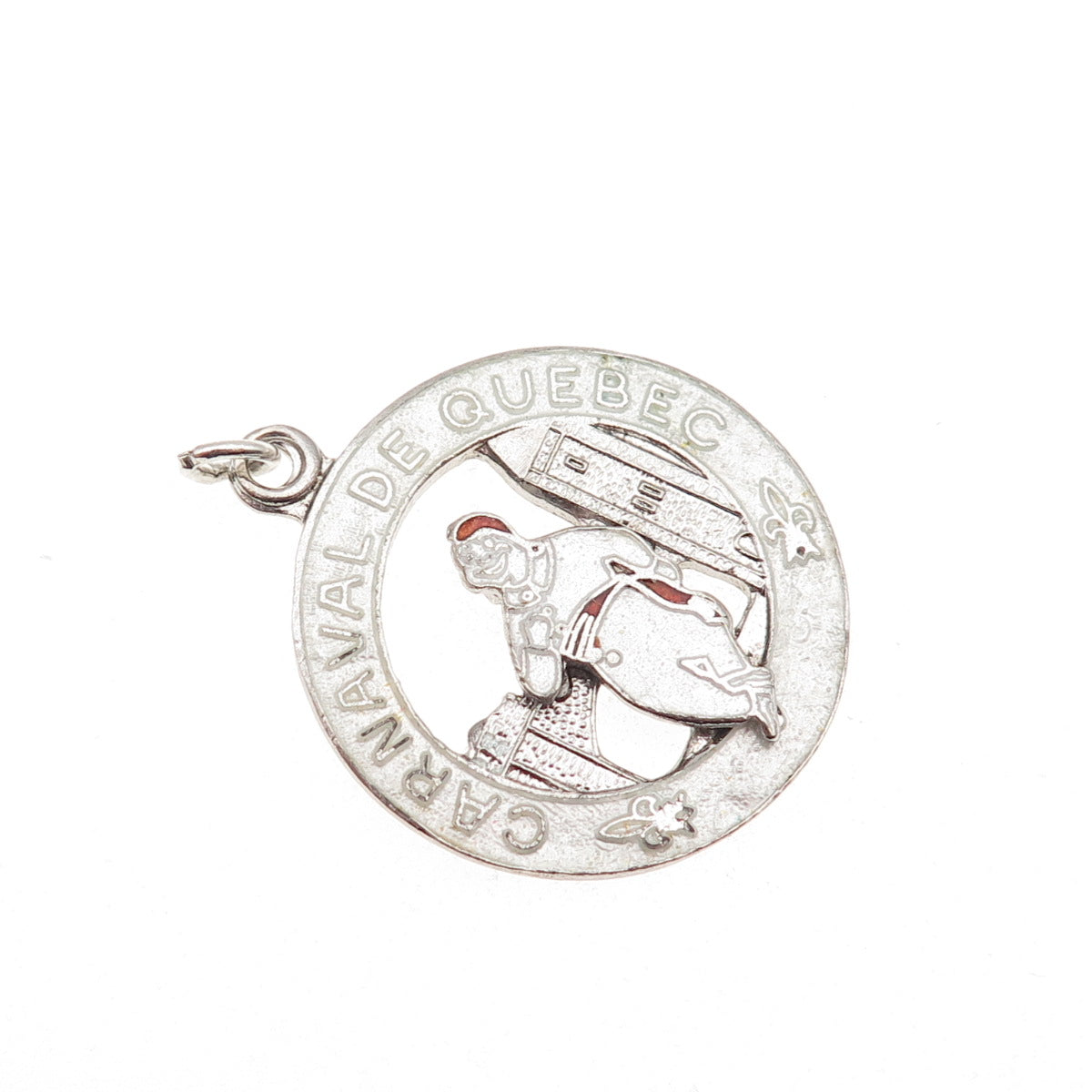 Breadner Co. Sterling Silver Antique Art Deco Enamel Carnaval de Quebec Pendant