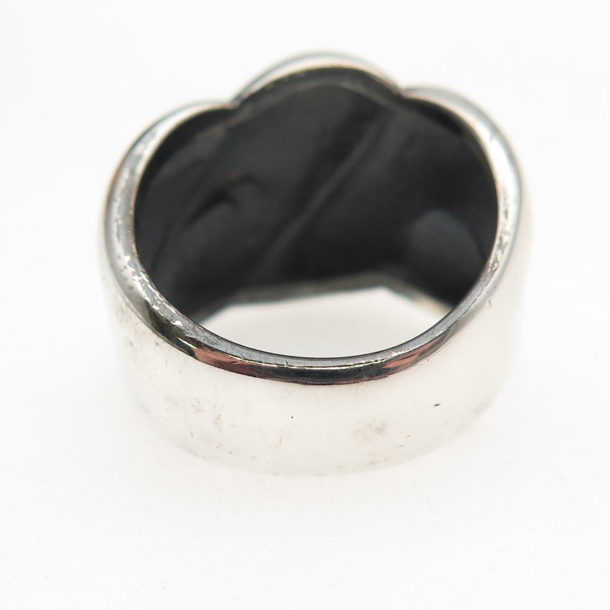 ESPO Joseph Esposito 925 Sterling Silver Vintage Modernist Ribbed Ring Size 7.25