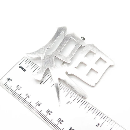 950 Silver Antique Art Deco Chinese Character Pendant