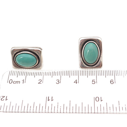 Robert Lee Morris 925 Sterling Silver Vintage Real Turquoise Modernist Earrings