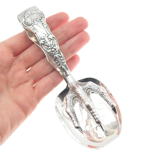 TIFFANY & CO. Sterling Silver Antique Victorian 1885 English King Serving Tongs