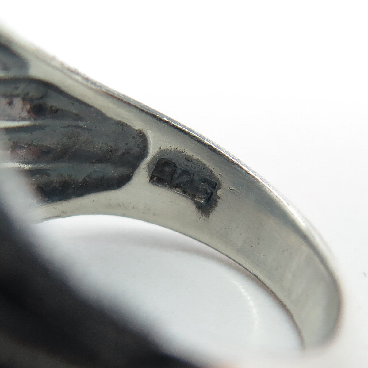925 Sterling Silver Vintage Textured Ribbed Ring Size 6