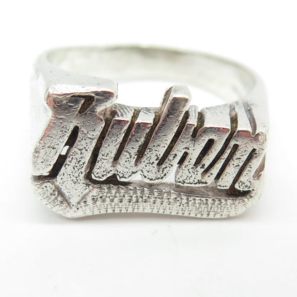 925 Sterling Silver Vintage "Ruben" Name Ring Size 12