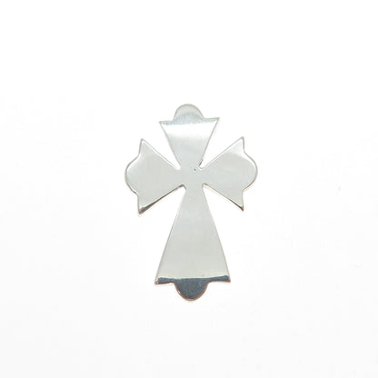 925 Sterling Silver Vintage Cross Religious Slide Charm Pendant