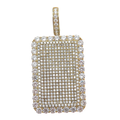 DESIGNS BY YAGI 925 Sterling Gold Plated Round-Cut Shaped C Z Sparkle Pendant
