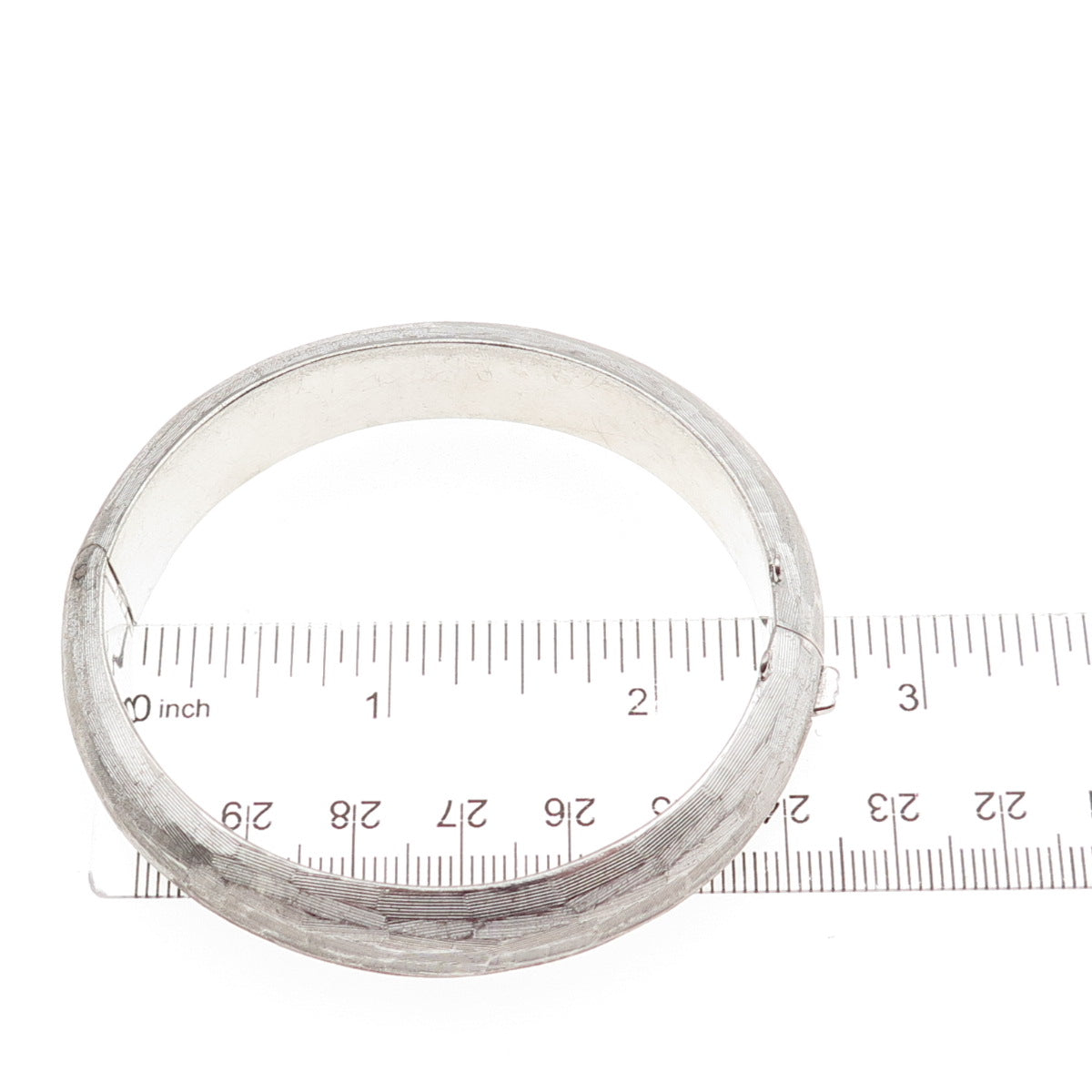 Hayward 925 Sterling Silver Vintage Brushed Bangle Bracelet 7"