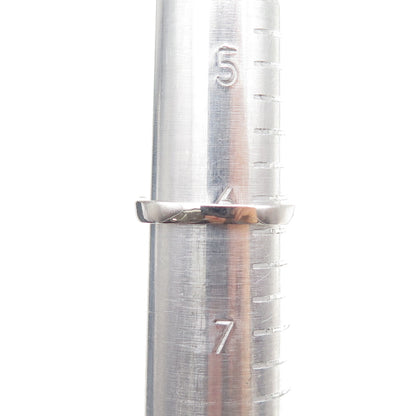 925 Sterling Silver Green & White C Z Modernist Ring Size 6.25