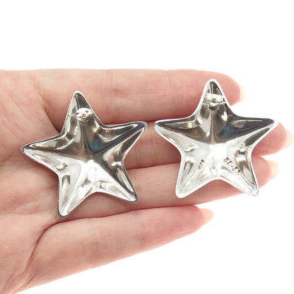 925 Sterling Silver Vintage Mexico Star Earrings