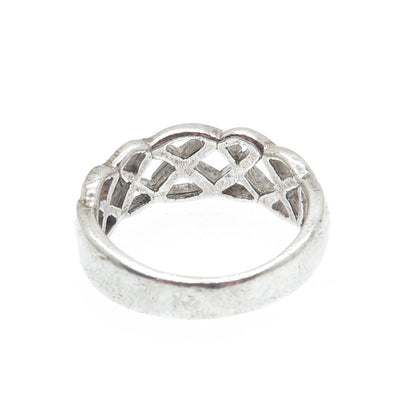 925 Sterling Silver Vintage Celtic Knot Oxidized Ring Size 8.75